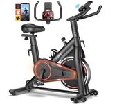 Exercise Bike for Home Use, Indoor Cycling Spin Bike Exercise Equipment for Gym with LCD Display & Tablet Holder, Quiet Stationary Bike for Fitness Workout Cardio Training Machine