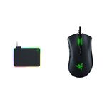 Razer Firefly V2 - Gaming Mouse Pad,Black & DeathAdder V2 - Wired USB Gaming Mouse with Optical Mouse Switches, Focus+ 20K Optical Sensor, 8 Programmable Buttons and Best-in-class Ergonomics, Black