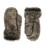 Futrzane Alaskan Gloves - Warm Faux Fur Gloves for Women - Furry Winter Mittens (Ash Alaskan)