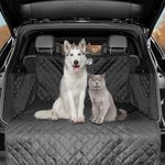 Waterproof Non-Slip Durable Dog Cargo Cover Mat for Cars, Dog Car Seat Cushion with Side Walls Protector and Bumper Flap, Non-Slip Cover Stays Securely in Place, Fits Your Car, Truck and SUV, Black