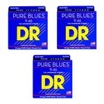 DR PHR-9/46 - Pure Blues Electric Guitar Strings 009-046 3-Pack