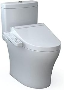 Aquia IV 2-Piece 0.8/1.28 GPF Dual Flush Elongated ADA Comfort Height Toilet in Cotton White, C2 Washlet Seat Included