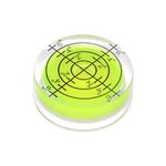 sourcing map 4pcs Round Bubble Level 32x12mm Mini Circular Bullseye Spirit Levels for Leveling Camera Tripod Telescope Workshop Turntable Pictures Frame, Lime