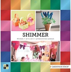 Set 48 cartulinas Cardstock Stack Shimmer 30x30cm.