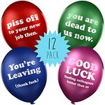 Rude balloons office leaving gifts for colleagues ideas good luck office traitor - mixed colour pack of 12