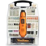 VonHaus Rotary Multitool with 235pc Accessory Kit - Dremel Compatible Corded Rotary Tool Set - Variable Speed Control - Drill, Cut, Trim, Grind & Sand - DIY Hobby Woodwork Craft Multi Function 135W