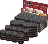 Yelanon Non Slip Furniture Pads Floor Protectors 56 pcs(25+50) mm Furniture Grippers, Non Skid for Furniture Legs,Self Adhesive Rubber Furniture Feet,Anti Slide Furniture Floor Protector