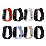 kwmobile Strap Set compatible with Huawei Band 4 Straps - 8x TPU Silicone Replacement Wristband - Multicolor