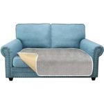 Granbest Luxury Chenille Loveseat Cover 2 Seater Fashion Sofa Cushion Cover for Kids,Pets, Four Seasons Universal Washable Sofa Protector (2 Seater, Light Grey)