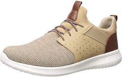 Skechers Men's Classic Fit-Delson-Camden Sneaker, Light Brown, 8 Wide