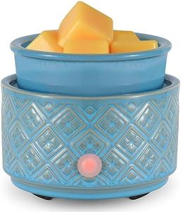 mocosa Wax Melt Warmer for Scented Wax,3-in-1Ceramic Wax Warmer Fragrances Candle Oils, Home Fragrance Wax Burner,Electric Candle Warmer as Gift for Mom Women(Blue)…