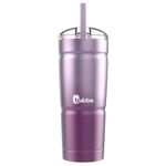 Bubba Envy S Insulated Stainless Steel Tumbler with Straw, 709mL-Ideal Travel Mug That is Stain, Sweat, and Odor Resistant-Insulated Water Bottle to Take on The Go - Boho Purple/Paradise Purple