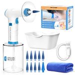 Ear Wax Removal Kit, Temodu Rechargeable Earwax Remove Removal Ear Irrigation System, and Effective Clean Ear, Features Disposable Tips & Ear Catch Basin (9+1 Disposable Tips)