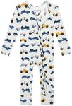 Posh Peanut Baby Rompers Pajamas Made from Soft Viscose from Bamboo - Newborn Baby Boy Clothes - Kids One Piece PJ (Enzo, 6-9 Months)