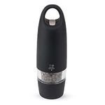 Peugeot - Zest Electric Pepper Mill - Adjustable Grinder - Battery Powered - LED Light, ABS with Brushed Metal Finish, 18 cm