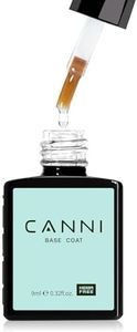 CANNI Gel Base Coat Nail Polish, 1Pcs Base Coat 9ML For Gel Nail Polish Soak Off LED UV Nail Lamp Gel Long-Lasting DIY For Home and Nail Salon