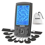 AGARO Dual Channel TENS Massager TM2421 24 Modes, 20 Intensity Levels, Rechargeable, Muscle/Nerve Stimulator for Pain Relief Therapy, Physiotherapy Machine, 10 Gel Pads, Period Pain, Pulse Massager