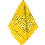 Amscan 255561.09 Party Supplies, Team Spirit Bandana, Fashion Accessories, 20" X 20", Yellow