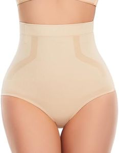 SIMIYA Shapewear Damen Bauchweg Unterhose Miederhose Damen Bauch Weg Hose Figurformende Shaping Unterwäsche Slip Stark Formend Body Shaper Slip(Beige,L)