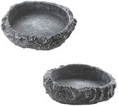 2 Pack Reptile Water Dish Food Bowl