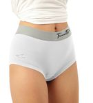 FREECULTR Women's Underwear Antibacterial Micromodal Airsoft Cult Waistband | Boxer Brief - Non-Itch, No Chafing, Sweat-Proof Comfort Size M Pack of 1-Cloud White