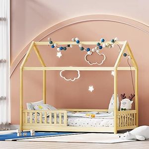 Artiss Single Bed Frame Day Beds Montessori Baby Toddler Kids Toddler Loft Floor Daybed Platform Wooden Timber Frames Base Bedroom Room Decor Home Furniture White, Modern Design