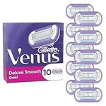 Gillette Venus Deluxe Smooth Swirl Women's Razor- 9 Blade, 5 durable blades to deliver an extra smooth shave that lasts