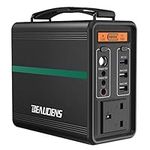 BEAUDENS Portable Power Station 166Wh/52000mAh Lithium Iron Phosphate Battery Solar Generator, 2000 Cycles, 230V AC and 3 USB Ports, for Outdoors Camping Travel Fishing Emergency Power Supply Backup