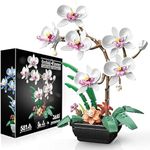 SKY LINE OCEAN Orchid Flower Building Blocks, Bouquet Building Kit || 6 Months Structural Warranty || (581+ Pcs)