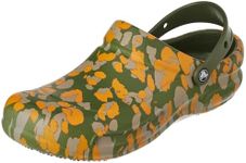 Crocs Unisex's Bistro Graphic Clog, Army Green Multi, 9 US Women/7 US Men