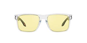 Oakley Men's Oo9102 Holbrook Sunglasses, Clear/Prizm Gaming, 55 mm