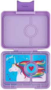 Yumbox Snack Box – Leakproof, BPA-Free, 3-Compartment Snack Container for Kids & Adults – Portable, Lightweight & Easy to Clean – Ideal for Fruits, Veggies, Crackers & Dips (Lavande Unicorn)