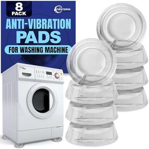 Anti Vibration Pads for Washing Machine – 8 Pack Silicone Washer Anti Vibration Pads Stabilizer Feet, Fits Round Feet up to 1.65”, Shock & Noise Reduction Washing Machine Pads