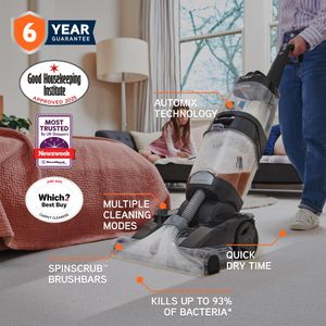 Vax Platinum Power Max Carpet Cleaner – Upright, Handheld Spot & Wash Tools, Black