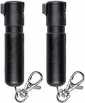 SABRE Mighty Discreet Pepper Spray for Self Defense, Protect Against Multiple Threats, 16 Bursts, Small Ultra-Compact Design, UV Marking Dye, Snap Clip, Key Ring, Twist Lock Safety, 0.18 fl oz, 2 Pack