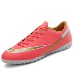 VTASQ Boys Football Boots Kids Soccer Athletics Training Shoes Non-Slip Soccer Shoes Kids Teenager Indoor Outdoor Sneakers for Unisex Pink 13UK