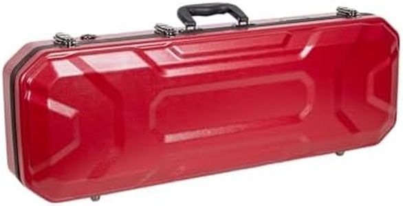 Crossrock 4/4 Size Violin Case | ABS Molded Hardshell with Interior Compartment, 2 Bow Holders, Security Lock, and Detachable Straps-Red (CRA860VFRD)