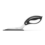 Dreamfarm Scizza | Non-Stick Pizza Scissors with Protective Server | Stainless Steel All-In-One Pizza Slicer, Cutter and Server | Black