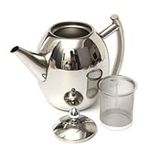 Stainless Steel Teapot Set with Infuser Strainer, Durable and Sturdy for Home and Camping(Capacity: 1L)