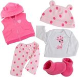 Milidool Reborn Baby Dolls Clothes - 22 Inch Outfit Clothing Accessories for 20-24 Inch 5pcs Set Giraffe Pattern Lifelike Newborn Realistic Girl Baby Doll Clothes Toy Dolls