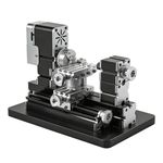 ZHRUI High Power 60W Powerful Mini Metal DIY 4-axis Rotating Lathe Lathes Machine Tools with Base 12000 RPM for Wood Soft Metals Plexiglass Plastic