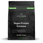 Protein Works - Vegan Protein Extreme , Added Vitamin Blend , Vegan Protein Powder , Plant Based Protein Shake , 28 Servings , Vanilla Crème , 1kg