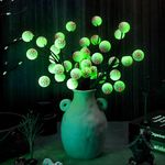 Thiccywoov 4 Pcs Halloween Eyeball Picks Glow in The Dark Eyeball Picks Glow in The Dark Bouncy Ball Outdoor Halloween Decorations Fluorescent Scary Eyeballs for Halloween Toys Supplies