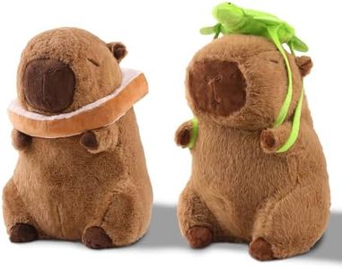 SHINUOER 2Pcs Capybara Plush Cute Capybara Stuffed Animal Kawaii Plush Toy 9"