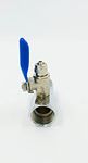 V.Pure Water, 1/2” Brass Nipple + 1/4” Brass Inlet Ball Valve for 1/4 inch Pipe Tubing RO Water Purifier Inlet Ball Valve Coupling Set Diverter Gate Valve On/Off Tee Cock Twin Elbow