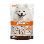 Yaowo DogsNCats All Natural Dog Rawhide Bones with Chicken Inside, 100% Digestible & Durable, Promotes Healthy Teeth Strong Bones and Joints, 2.5` Stick Roll 220gm (Pack of 1) Sold by DogsNCats