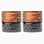 Entisi Premium Chocolate Coated Cappucino Dragees Jar - (120g Each, Pack of 2)