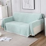 Hokipo Chenille Sofa Couch Slipcover 3 Seater, 180 (D) X 300 (L) Cm, Mint (Ar-4645-N6) - Green