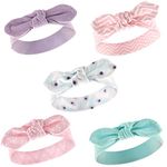 Hudson Baby Infant Girl 51015_Peacock_0-24m Headband, 0-24 Months (Pack of 5)