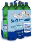 Santa Vittoria Sparkling Italian Mineral Water 1.5 L x 6. Zero Calories, Low Sodium and Enriched with Calcium, Magnesium and Mineral Salts. Bottled at the Source in Northern Italy